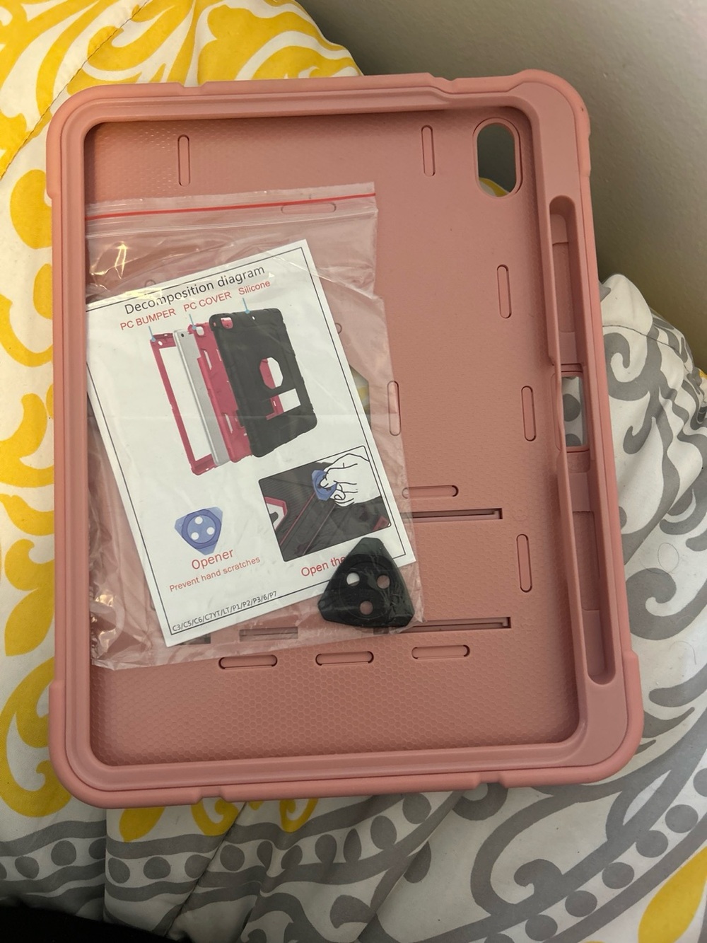 iPad 10th Gen Case Pink Heavy Duty Rugged with pencil holder
